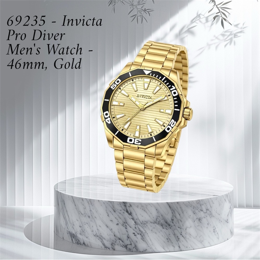 Invicta Gold and Black Men's Swim Watch